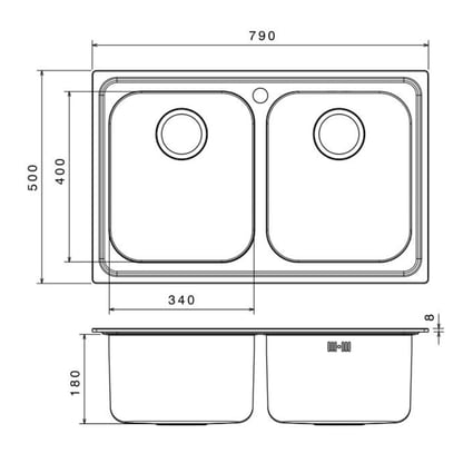 Νεροχύτης Apell Anniversario 8380 79x50 cm